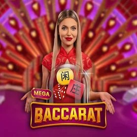 Mega Baccarat casino game by Pragmatic Play – featured logo at Vincispin Casino
